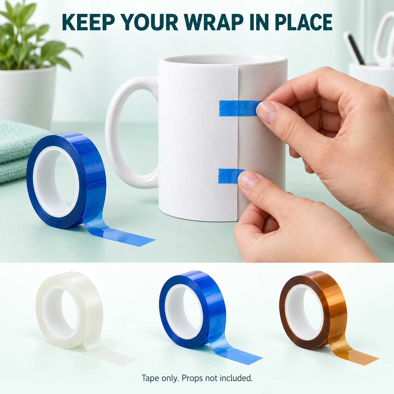 PET Heat Resistant Tape for Sublimation – 108ft / 33m, 10mm / 20mm, 1 Roll — photo 4
