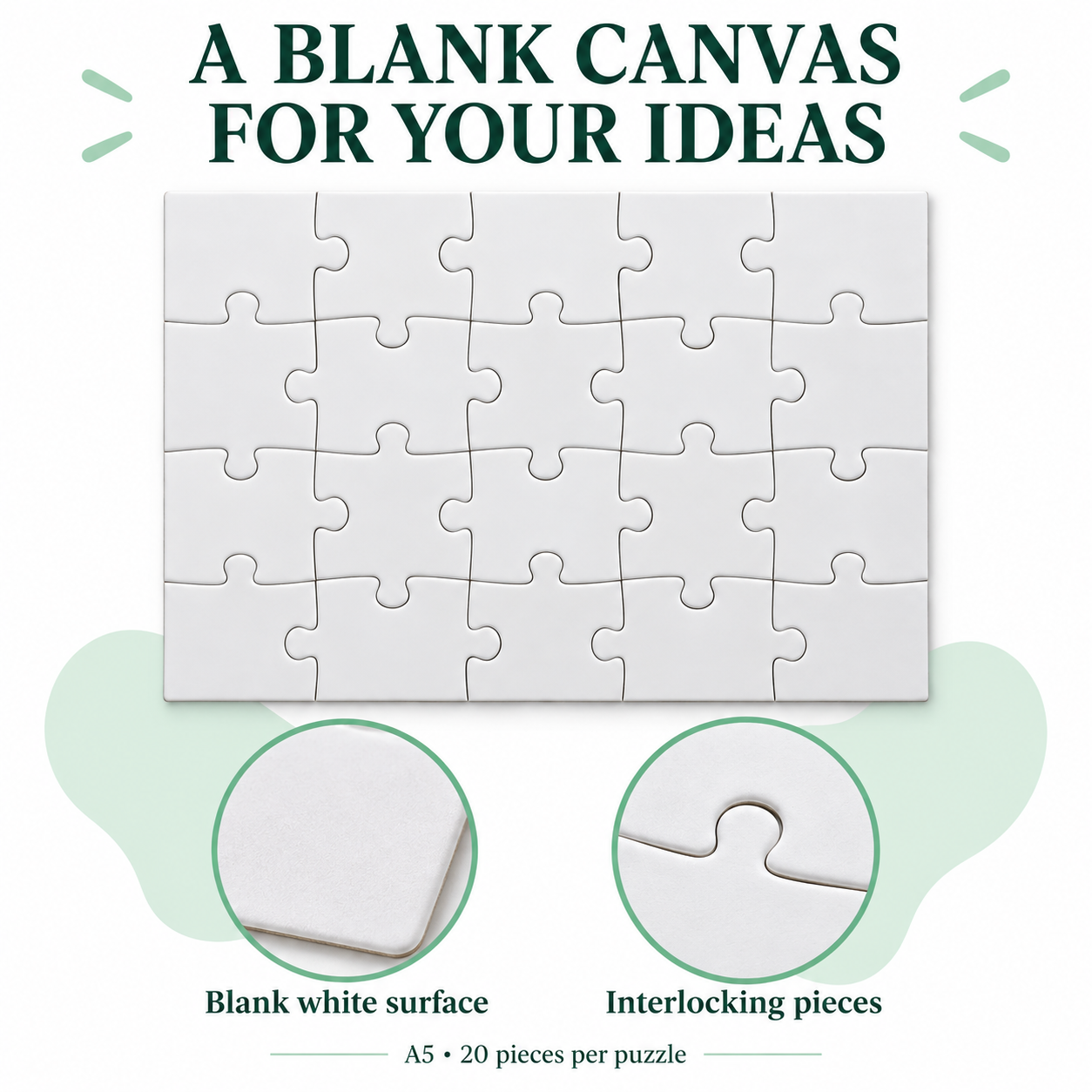 Blank Sublimation Jigsaw Puzzles – A5, 20 Pieces Each, 1 / 20 / 40 Pack — photo 4