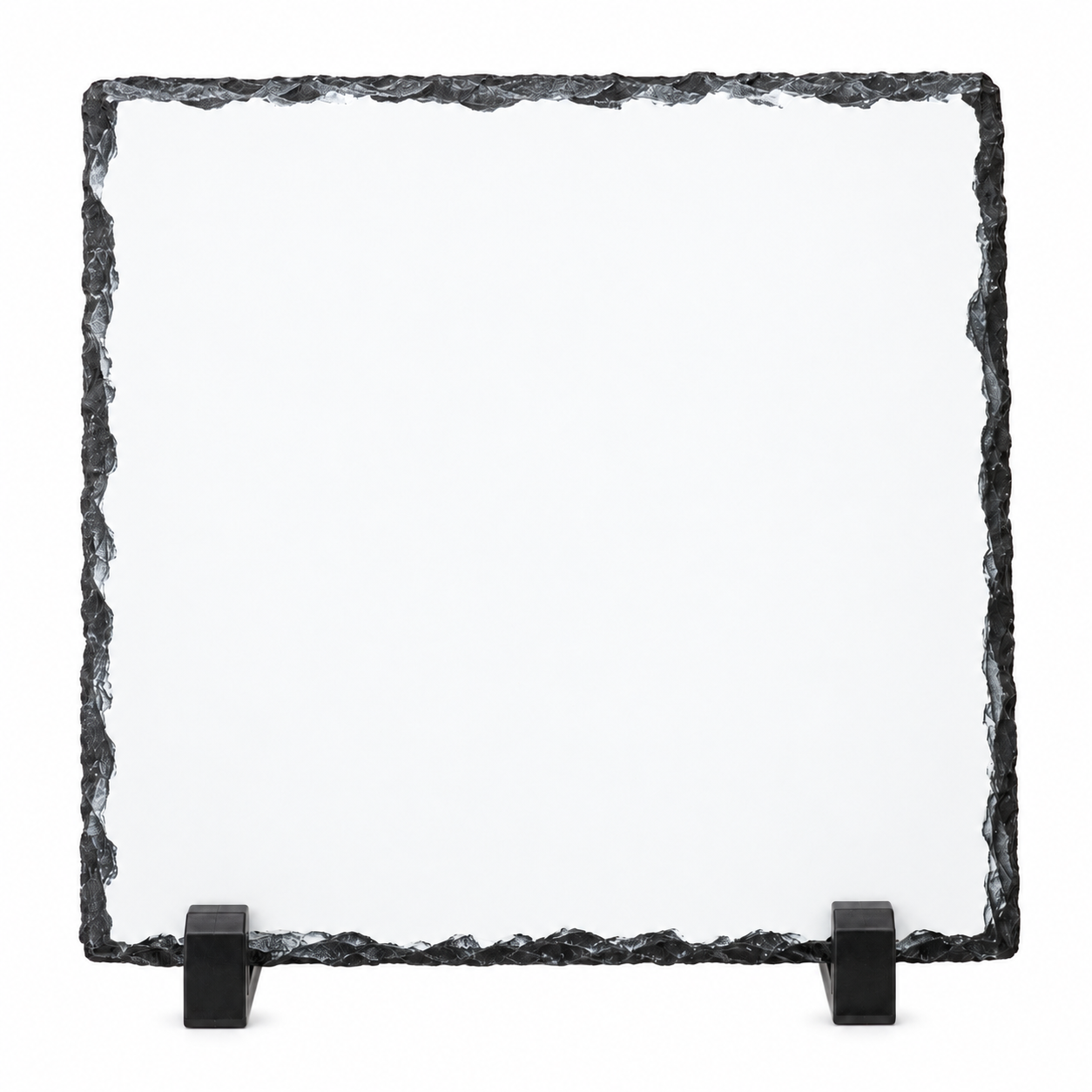 Blank Square Sublimation Photo Slate with Display Stands – 15 × 15 cm / 20 × 20 cm