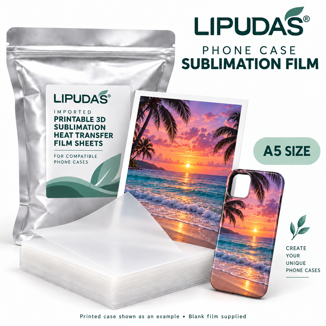A5 Printable 3D Sublimation Transfer Film for Phone Cases