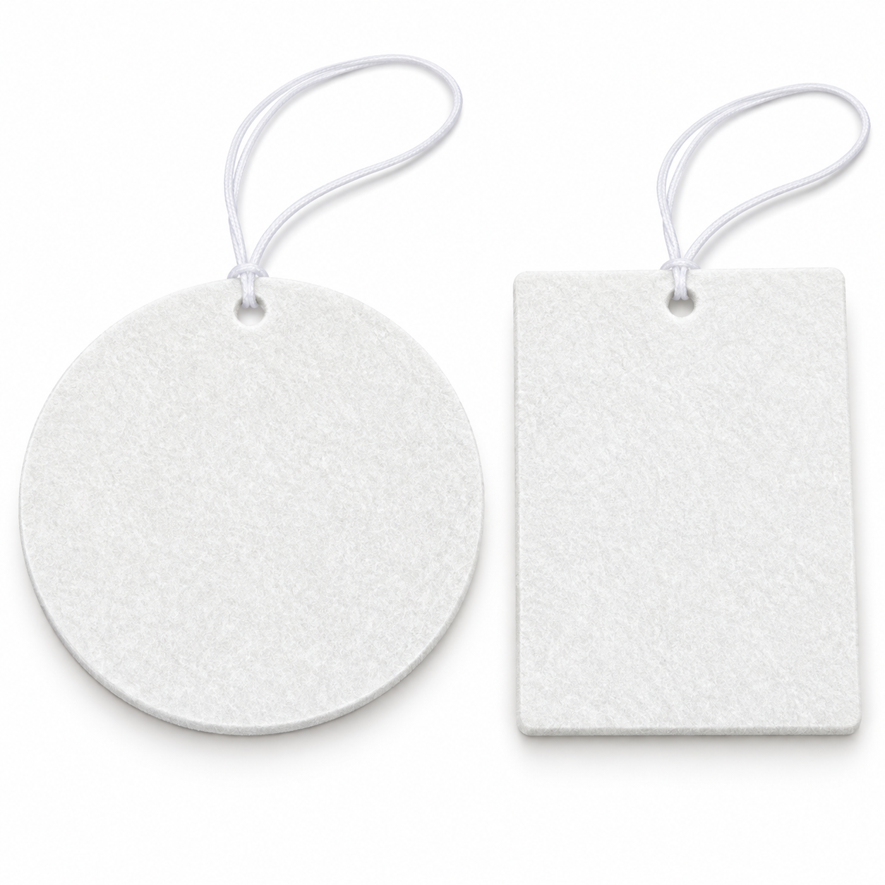 Sublimation Air Freshener Blanks with Hanging Cords – Round & Rectangle