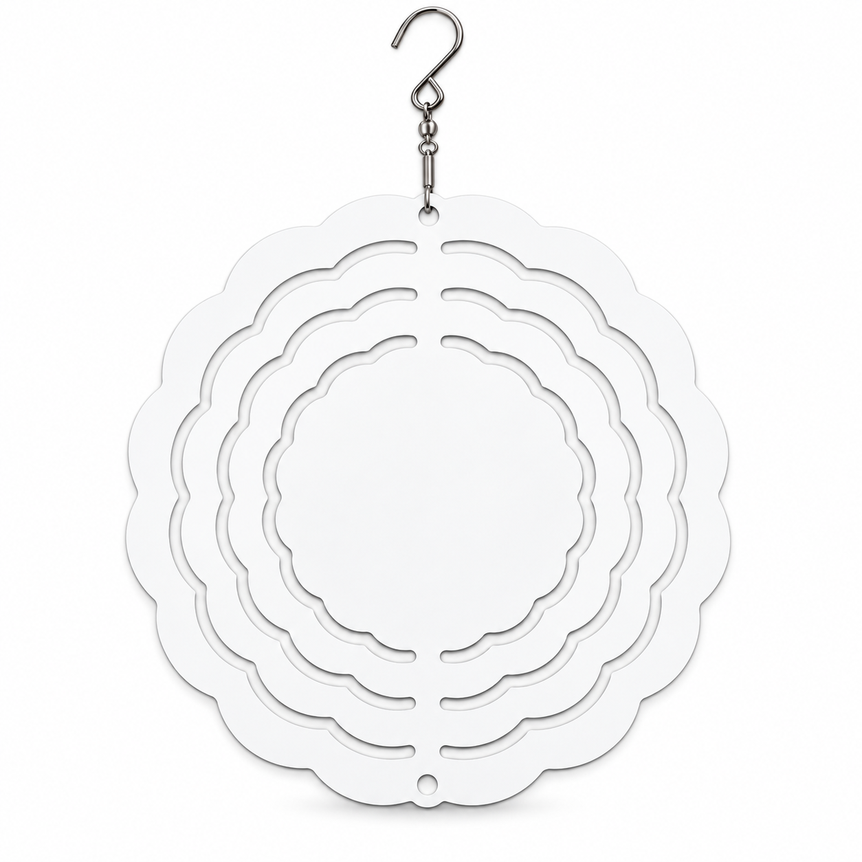 Round Sublimation Wind Spinner Blank with Swivel Hook – 8 & 10 Inch