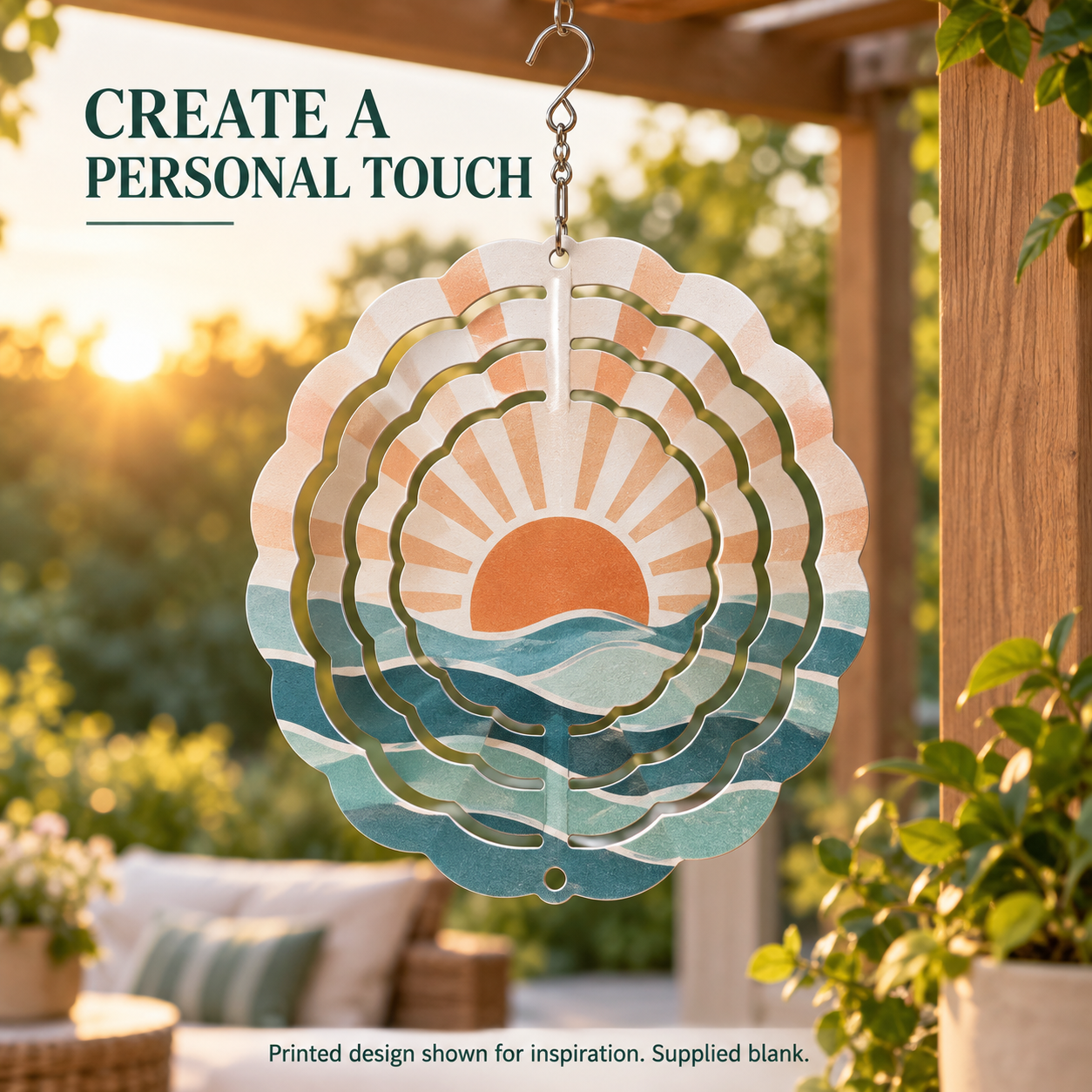 Round Sublimation Wind Spinner Blank with Swivel Hook – 8 & 10 Inch — photo 5