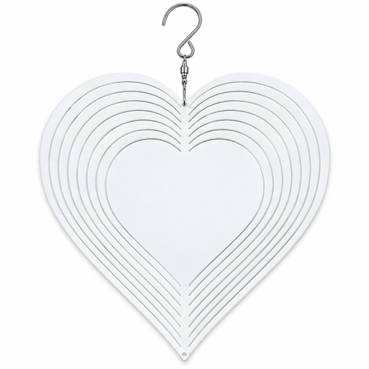Heart Sublimation Wind Spinner Blank with Swivel Hook – 8 & 10 Inch