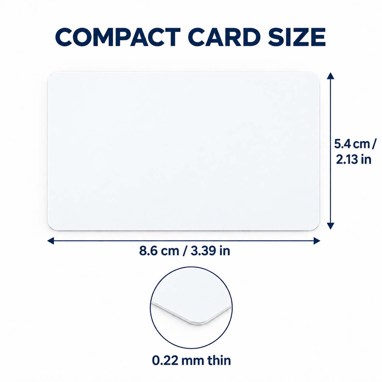 White Aluminum Sublimation Business Card Blanks — photo 2