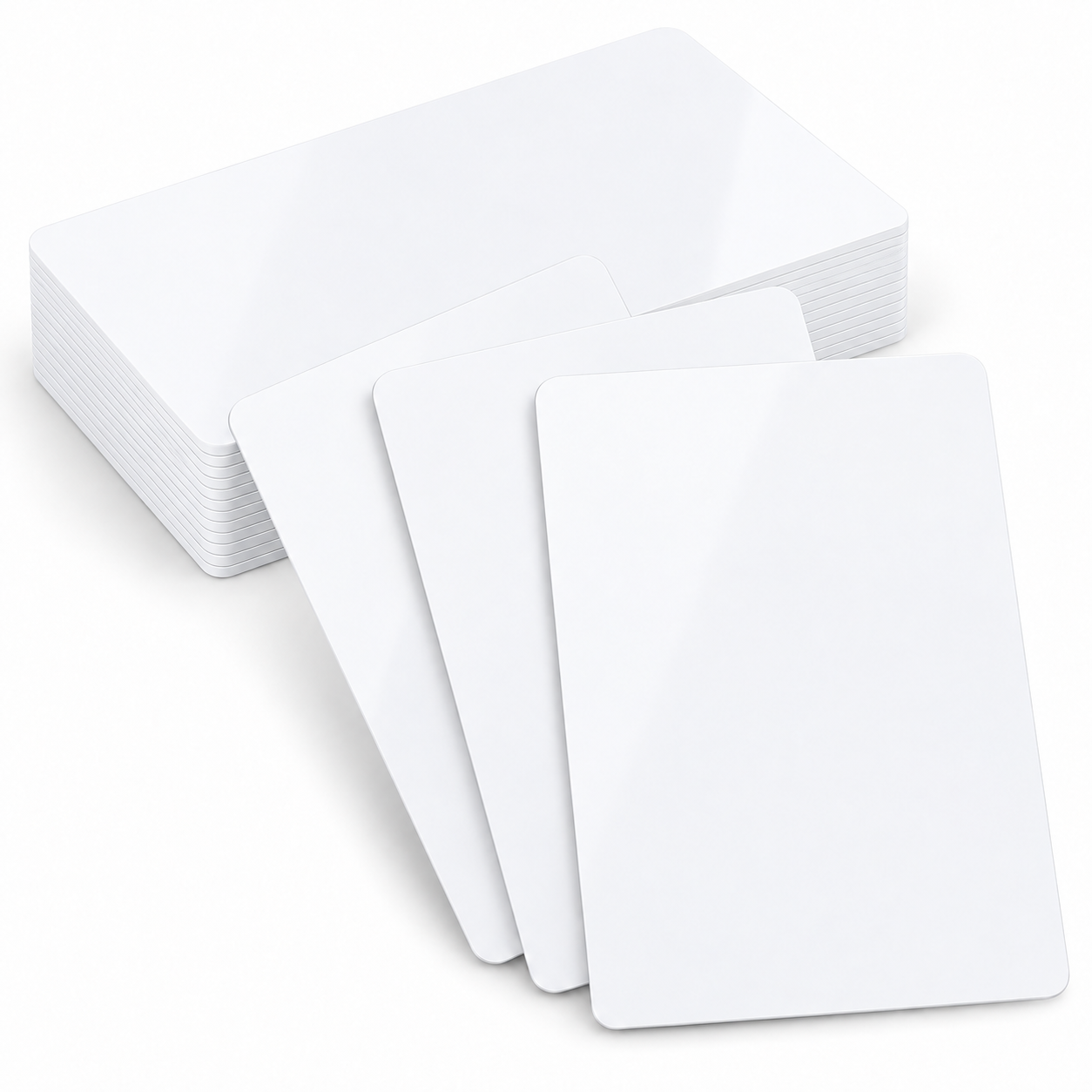 White Aluminum Sublimation Business Card Blanks