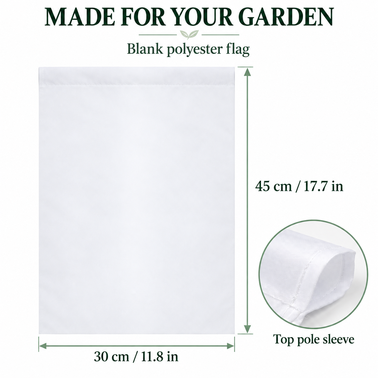 Single-Sided Polyester Sublimation Garden Flag Blanks – 30 x 45 cm — photo 2