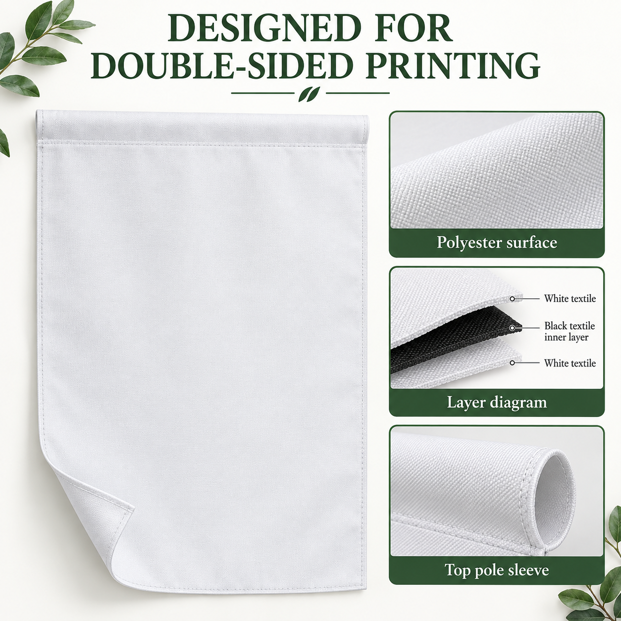 Double-Sided Polyester Sublimation Garden Flag Blanks – 29.5 x 44.5 cm — photo 4