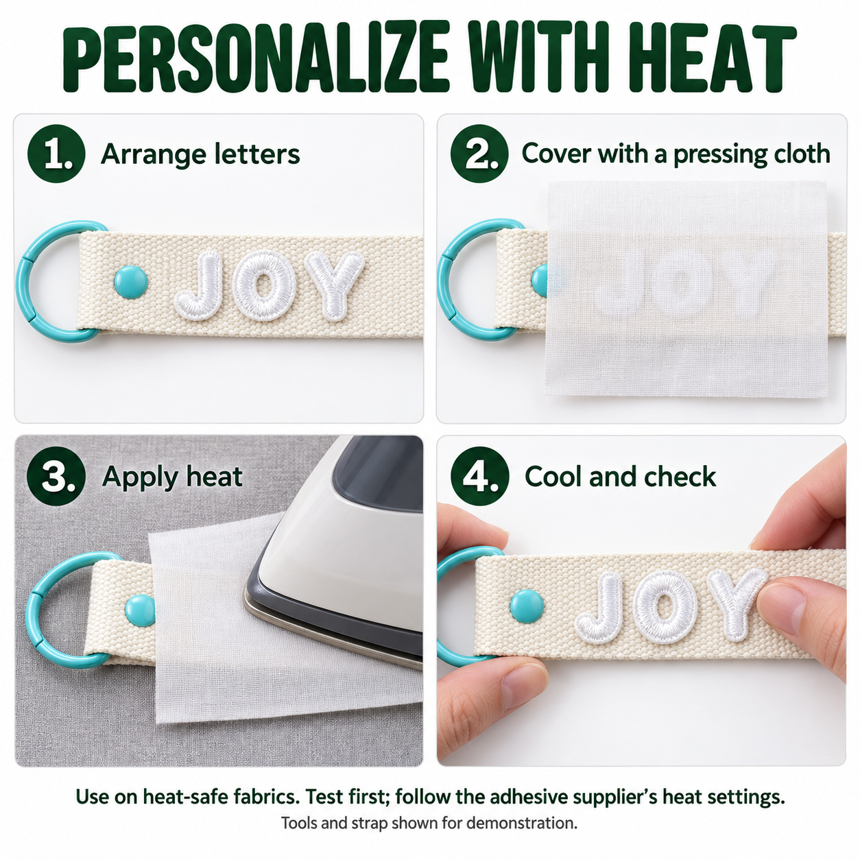 White Embroidered Alphabet Iron-On Patches – A–Z Letter Set for DIY Crafts — photo 6