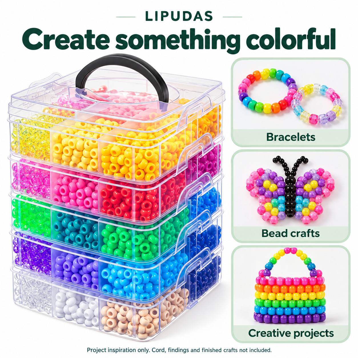 4800pcs Acrylic Pony Beads Set, 30 Assorted Colors, 9 x 6 mm, with 5-Tier Storage Organizer — photo 6