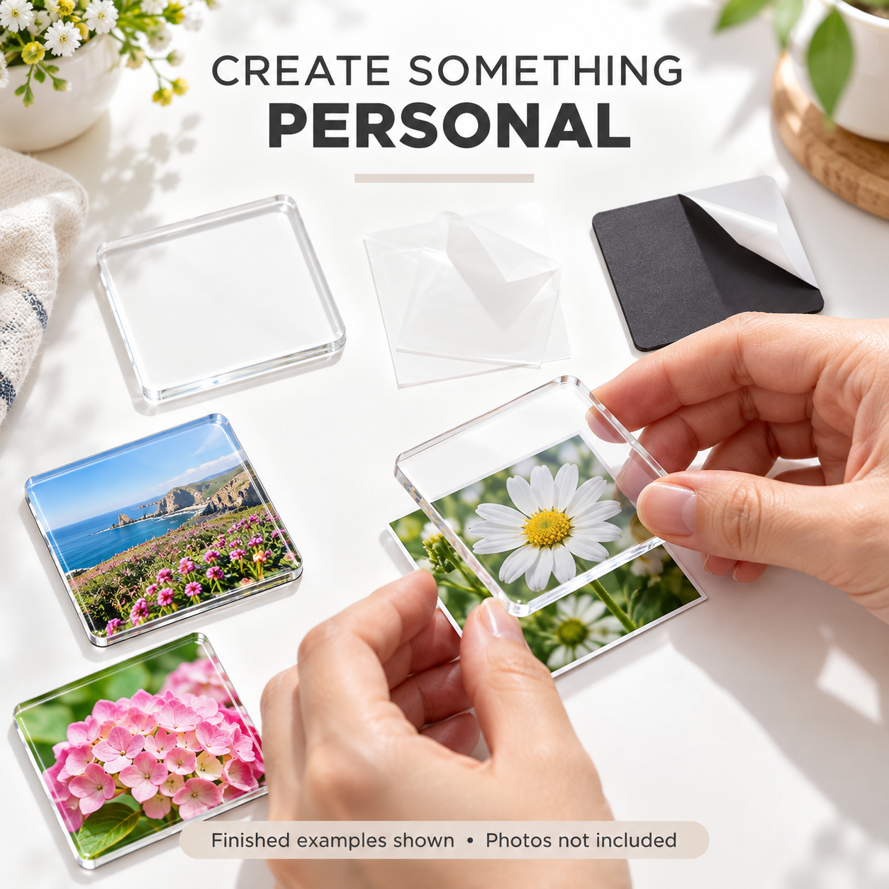 DIY Acrylic Photo Fridge Magnet Kit, 10 Sets – 5 x 5 cm, 2 mm Thick — photo 5