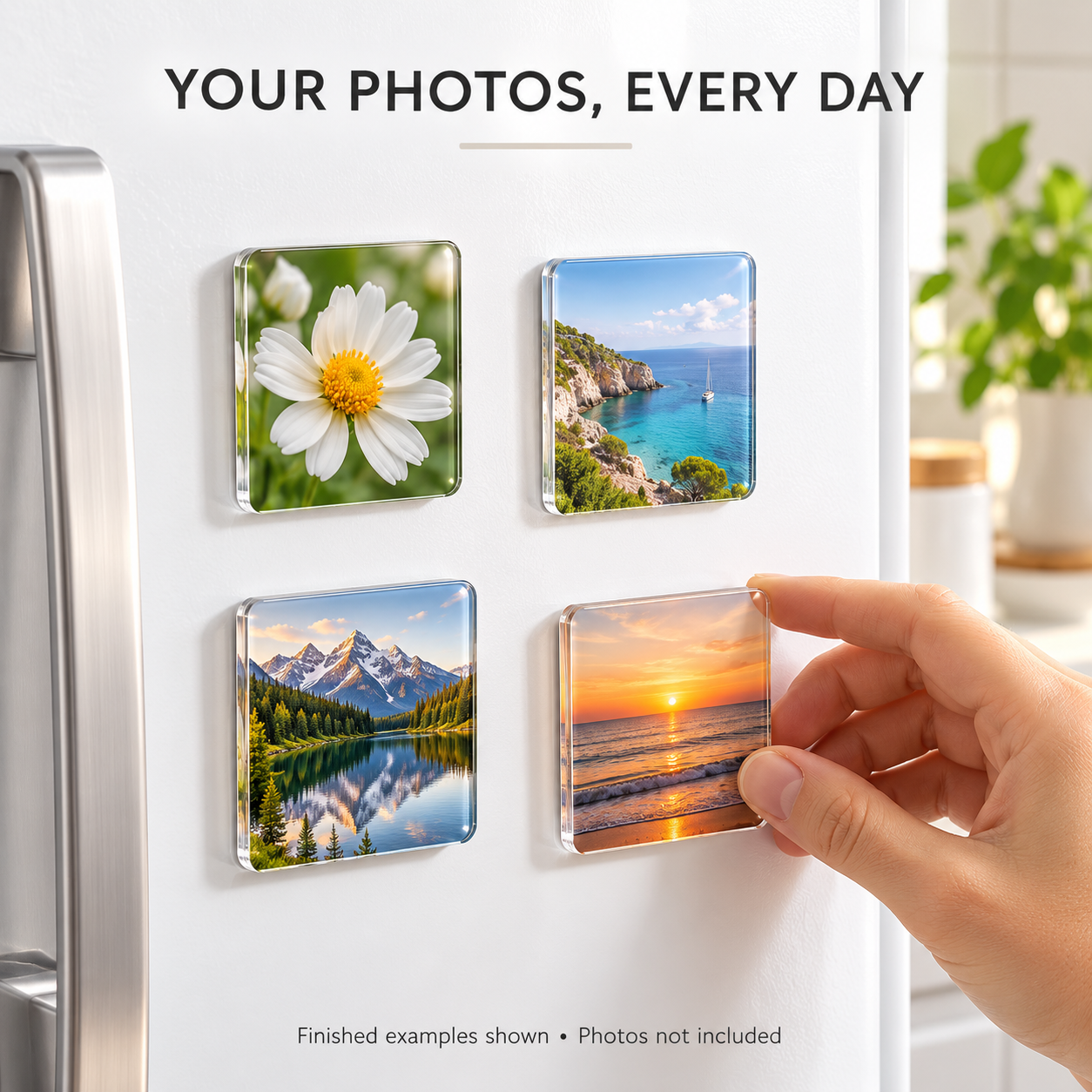 DIY Acrylic Photo Fridge Magnet Kit, 10 Sets – 5 x 5 cm, 2 mm Thick — photo 6