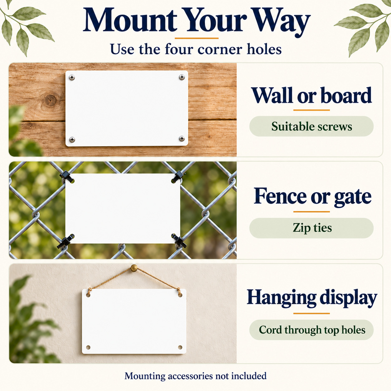 White Aluminum Sublimation Sign Blank – 10 × 15 cm, 0.45 mm, 4 Holes, 1 Piece — photo 6