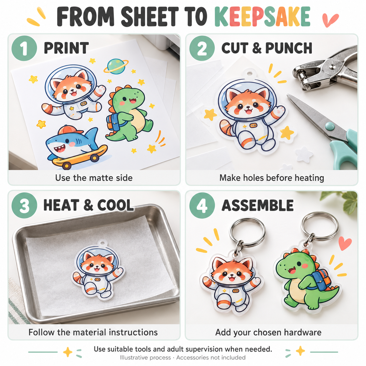Printable Shrink Plastic Sheet – A4, 0.3 mm, 1 Sheet — photo 6