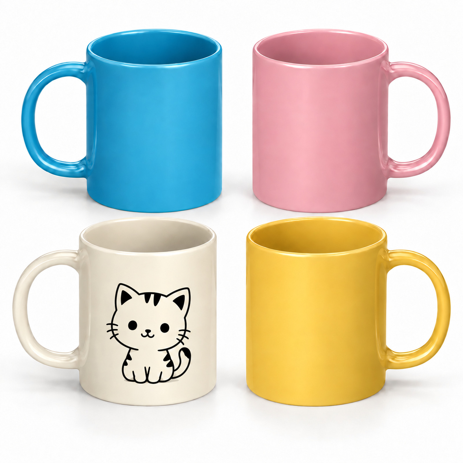 LIPUDAS 11 oz Colored Ceramic Mug Blank for Heat-Transfer Printing, 1 Piece