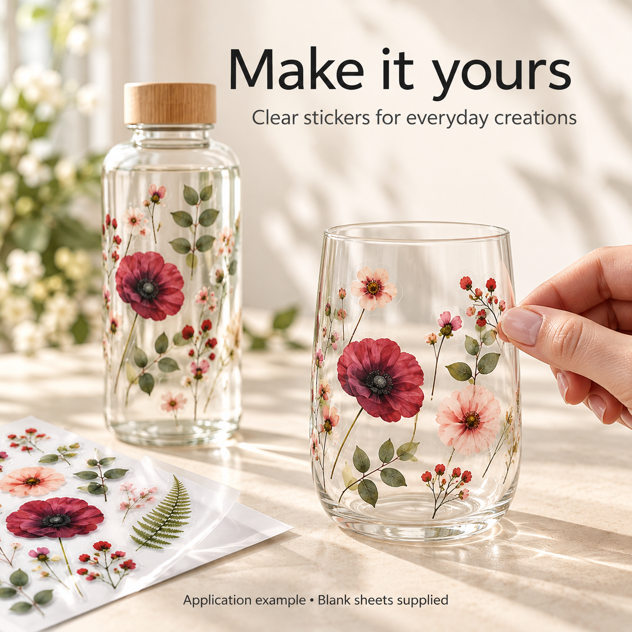 LIPUDAS Clear PET Inkjet Printable Sticker Sheets - A4, 10 / 50 Sheets — photo 2