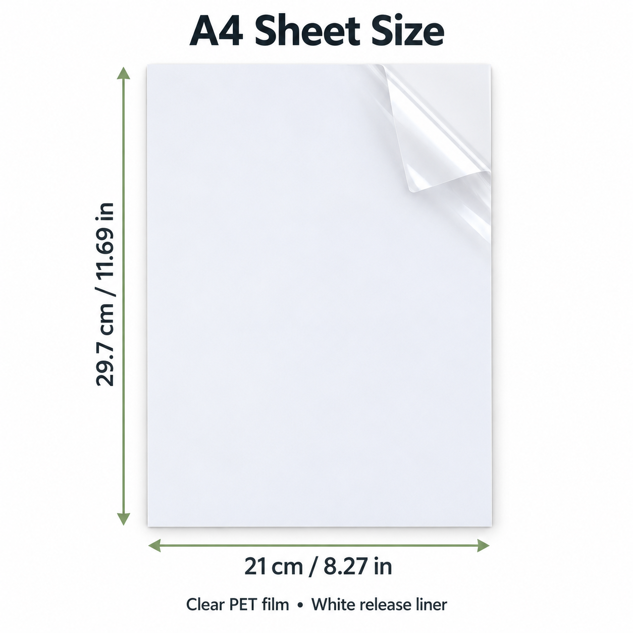 LIPUDAS Clear PET Inkjet Printable Sticker Sheets - A4, 10 / 50 Sheets — photo 3