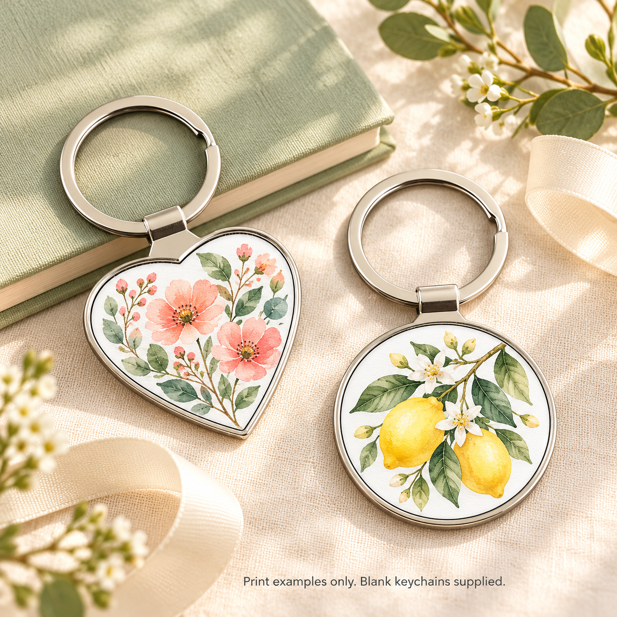 LIPUDAS Blank Double-Sided Sublimation Keychains, 10-Pack, Round / Heart / Square / Rectangle — photo 2