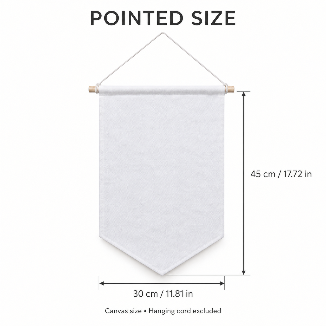 Blank Waterproof Canvas Hanging Banner for Heat Transfer – 3 Shapes, 1 Piece — photo 4