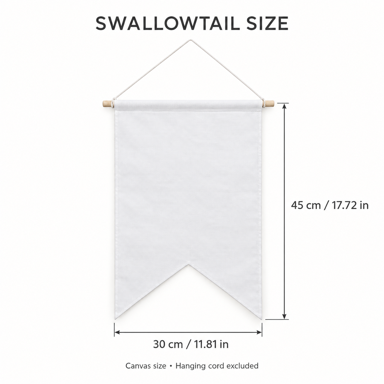 Blank Waterproof Canvas Hanging Banner for Heat Transfer – 3 Shapes, 1 Piece — photo 5
