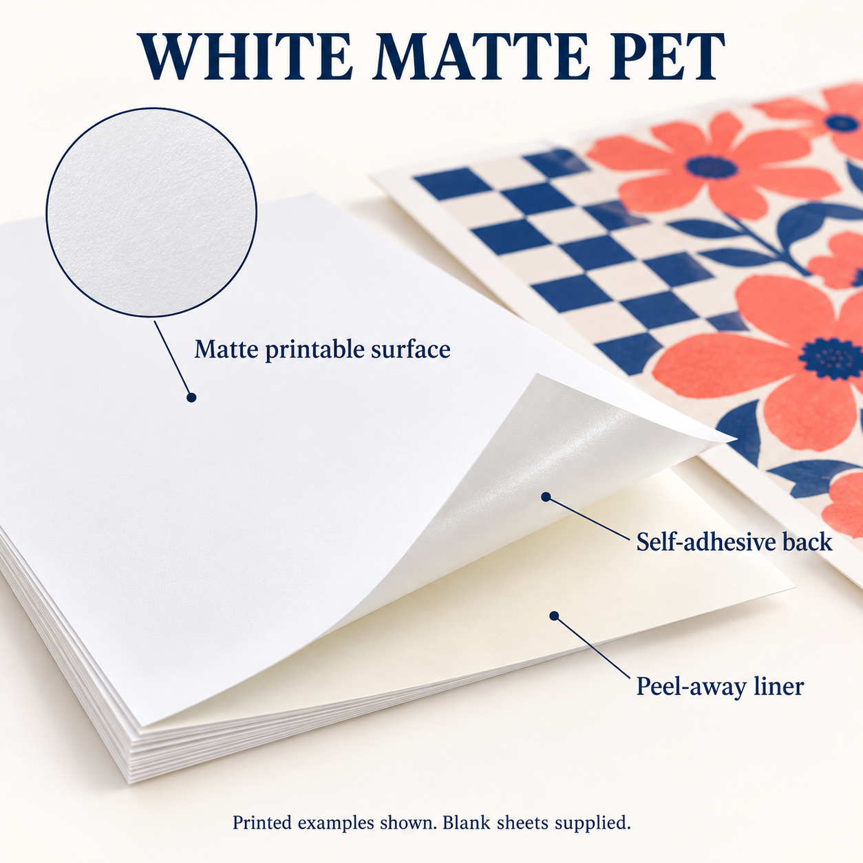 Matte White PET Inkjet Self-Adhesive Sticker Sheets – A4 / A5, 20 Sheets — photo 5