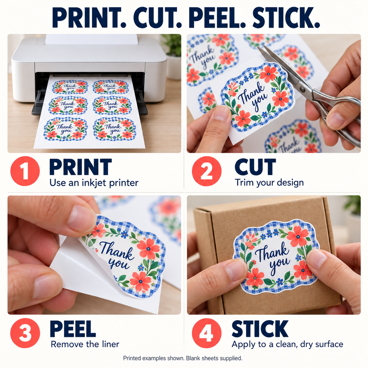 Matte White PET Inkjet Self-Adhesive Sticker Sheets – A4 / A5, 20 Sheets — photo 6