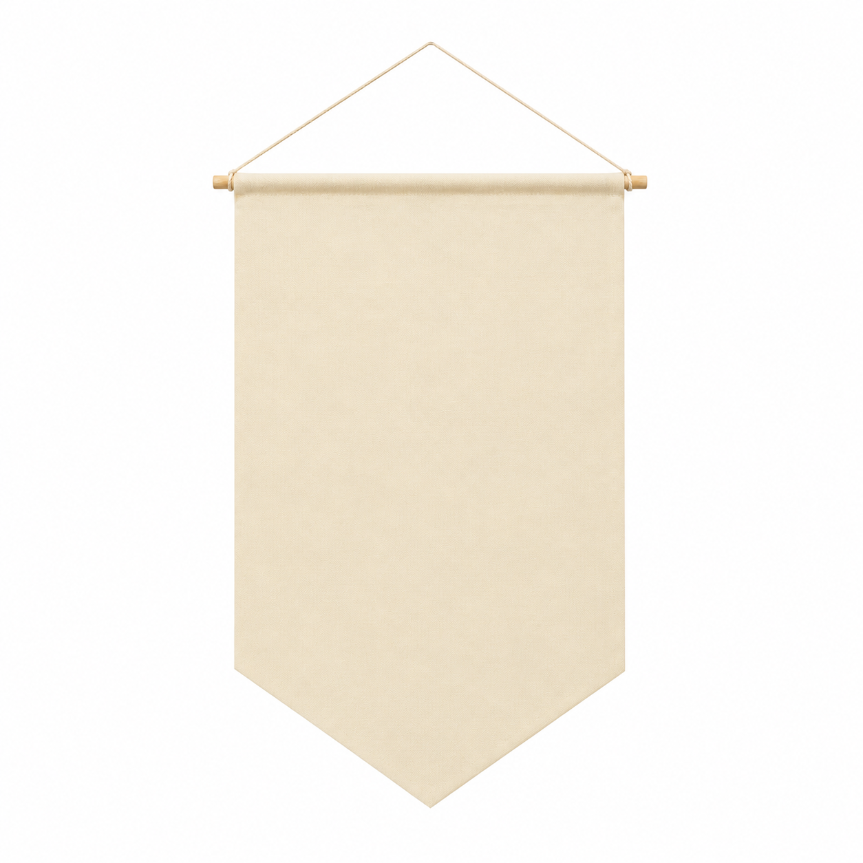 Beige Blank Waterproof Canvas Pentagon Hanging Banner for Heat Transfer – 30 × 45 cm, 1 Piece